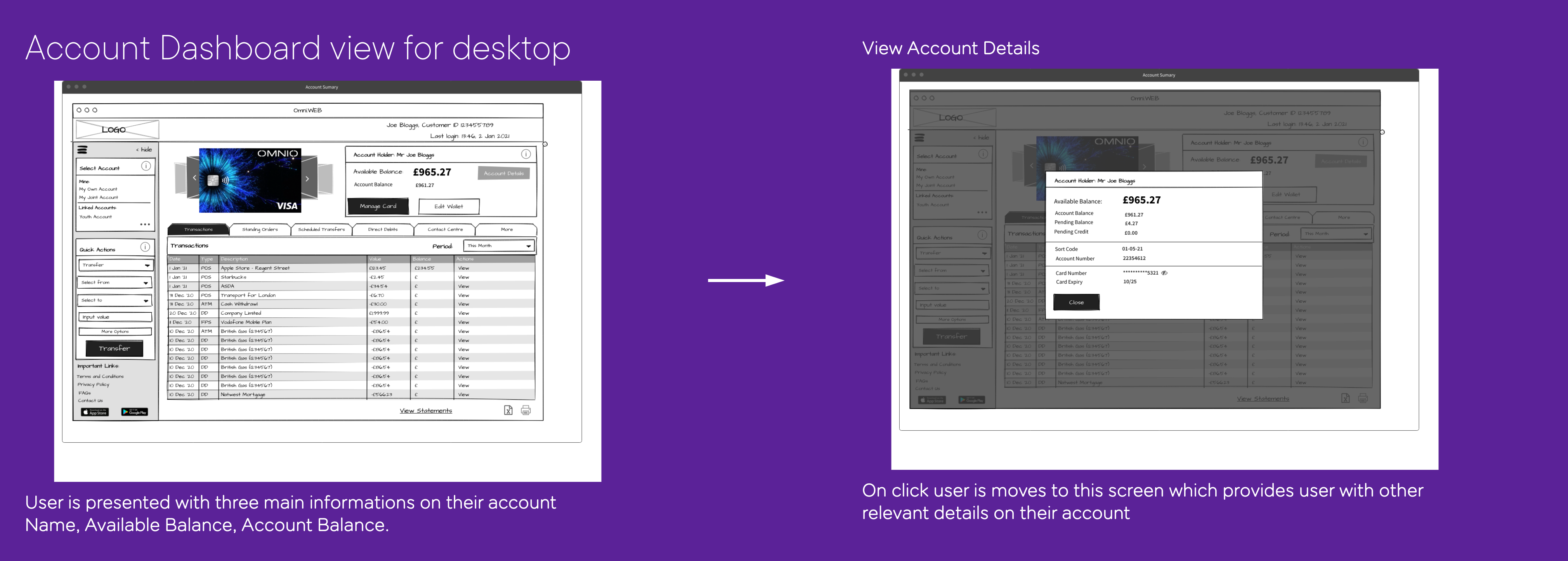 Low-fidelity wireframes